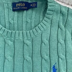 Polo Ralph Lauren Teal Cable Knit Sweater